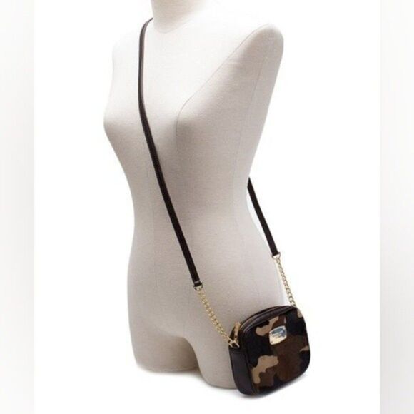 MICHAEL Michael Kors Duffle Camo Leather Hamilton Sm Crossbody Bag NWOT 10 0158 - Picture 8 of 9